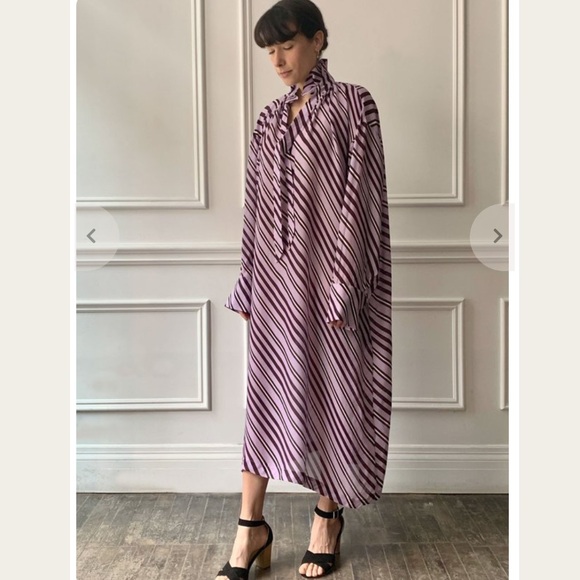 Christian Wijnants Diana Silk Dress 34 - Picture 2 of 14